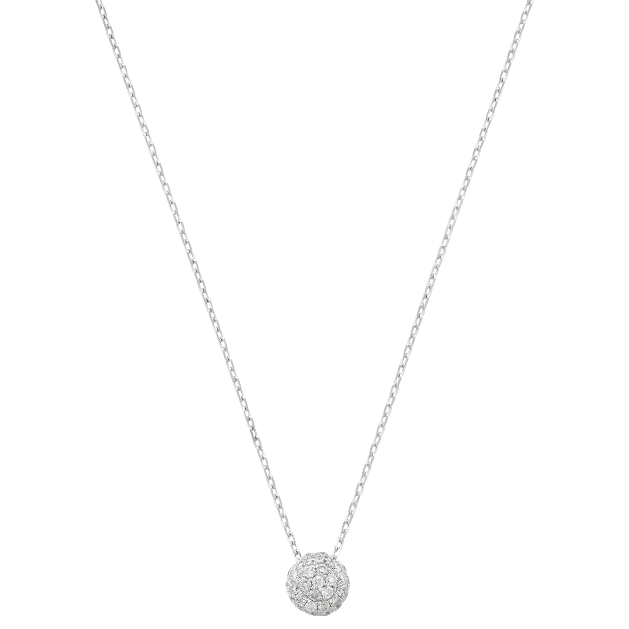 ... Ball Diamond 9ct White Gold Pendant Necklace Online at johnlewis