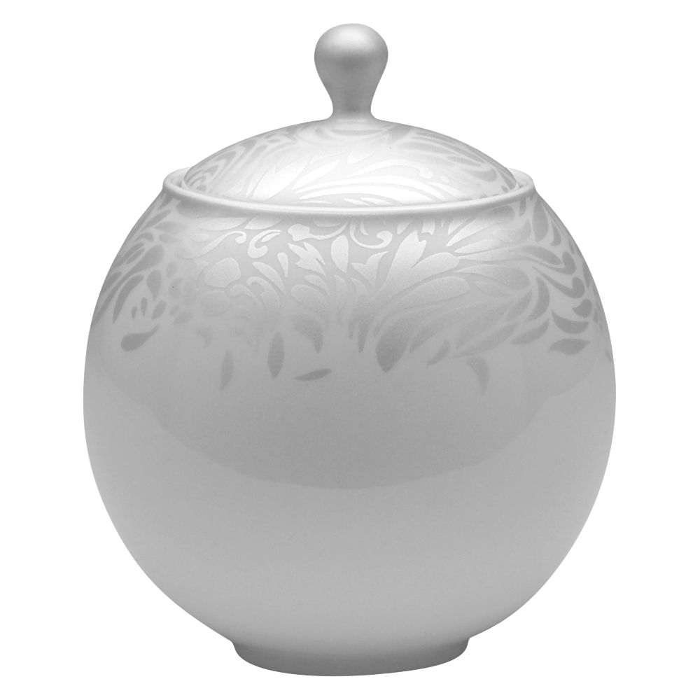 Denby Monsoon Lucille Covered Sugar Pot, Silver