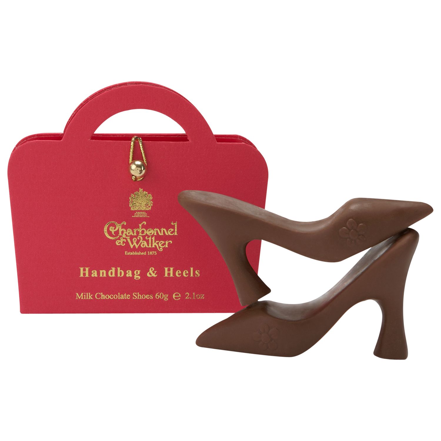 Charbonnel et Walker Milk Chocolate Handbag & Heels Set, 60g, Pink