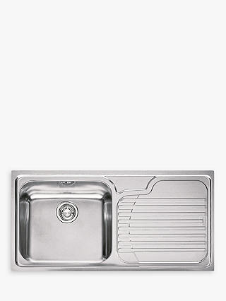 Franke Galassia GAX 611 Kitchen Sink with Left Hand Bowl, Stainless Steel
