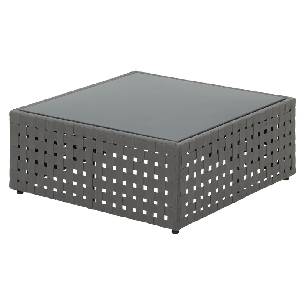 Gloster Linea Modular Square Outdoor Coffee Table, Black, 101 x 101cm