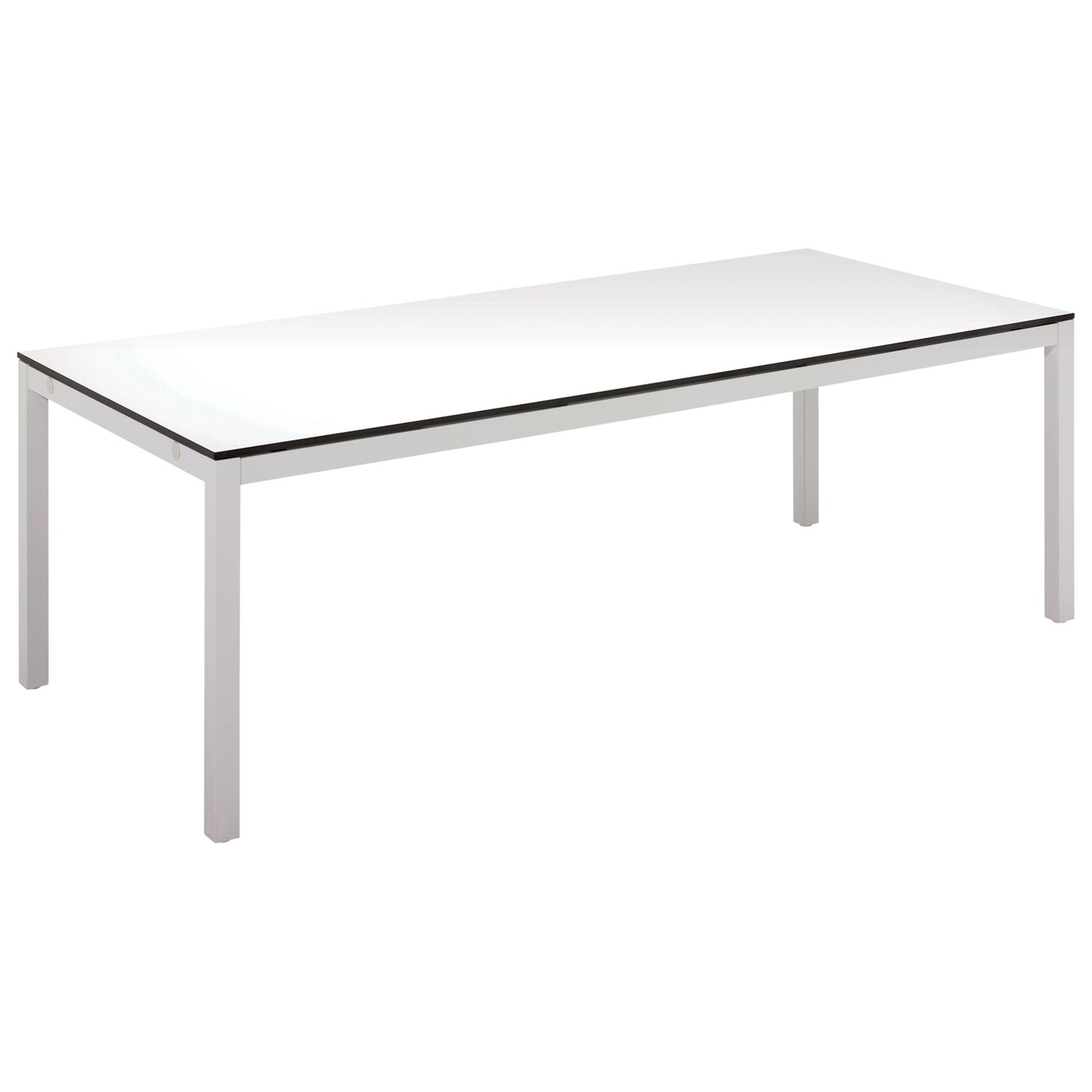 Gloster Riva Rectangular 8 Seater Outdoor Dining Table, White HPL/Crystal White