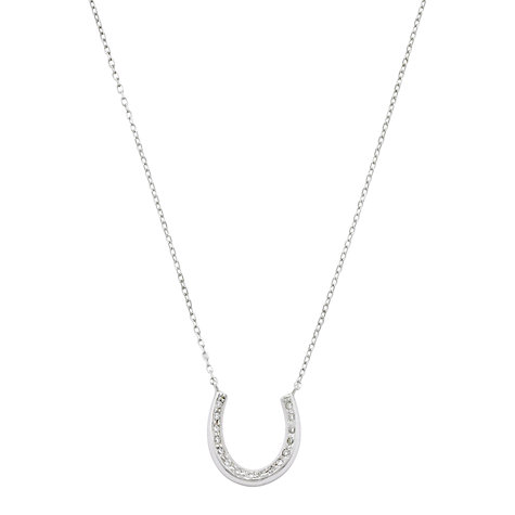 Buy London Road 9ct White Gold Lucky Horseshoe Pendant Necklace Online ...