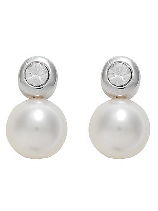 Finesse Pearl and Swarovski Crystal Stud Earrings
