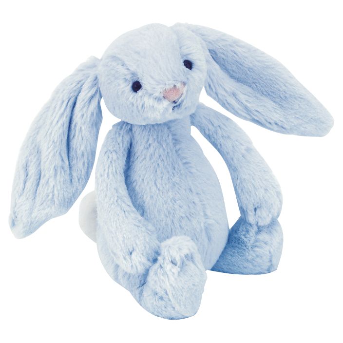 Jellycat Bashful Bunny Rattle Soft Toy, Blue