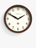 Newgate Clocks Wimbledon Wooden Wall Clock, Dia.45cm, Brown
