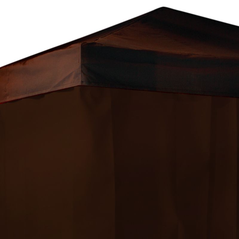 Barlow Tyrie Set of 4 Sunbrella Pavilion Curtains, 3.66 x 3m, Chocolate