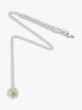 Estella Bartlett Daisy Flower Pendant Necklace, Silver