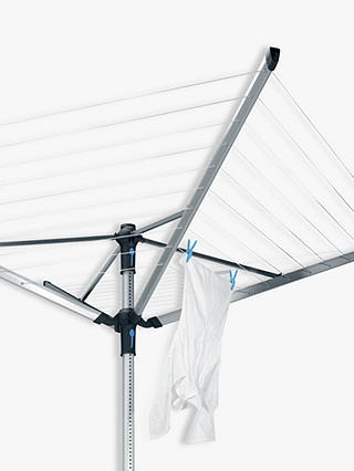 Brabantia Lift-O-Matic Advance Rotary Clothes Outdoor Airer Washing Line with Ground Tube, Cover and Peg Bag, 50m