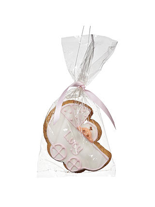 Image on Food Personalised Baby Pram Gingerbread, Pink, Pack of 24