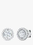 Jools by Jenny Brown Cubic Zirconia Double Diamonte Circle Stud Earrings, Silver