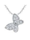 Jools by Jenny Brown Cubic Zirconia Butterfly Pendant Necklace, Silver