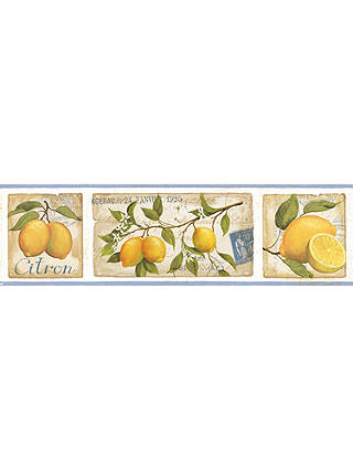 Galerie Aquarius Lemons Kitchen Wallpaper Border