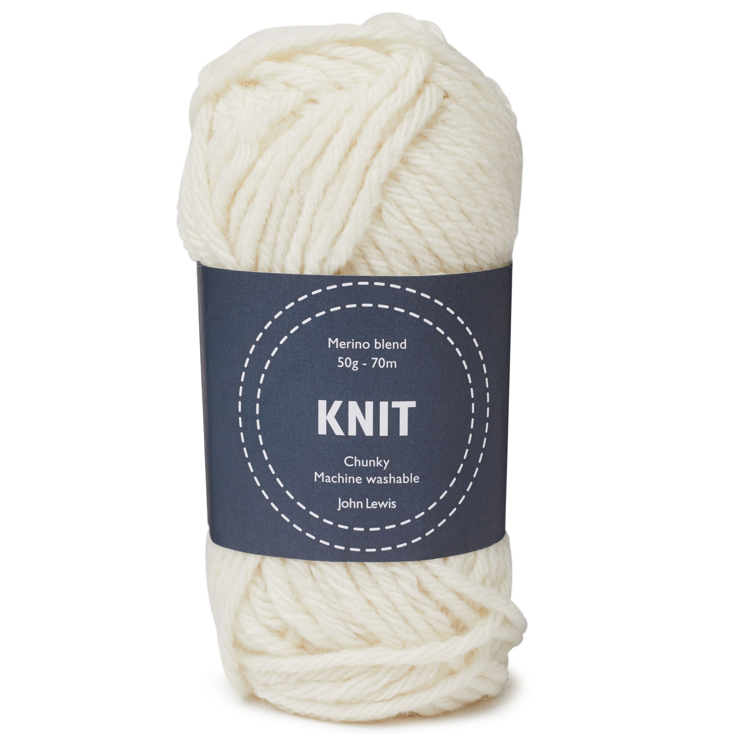 John Lewis & Partners Merino Wool Blend Chunky Yarn, 50g,