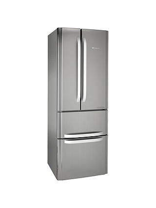 Hotpoint FFU4DX Fridge Freezer, A+ Rated, 70cm Wide, Stainless Steel/Silver