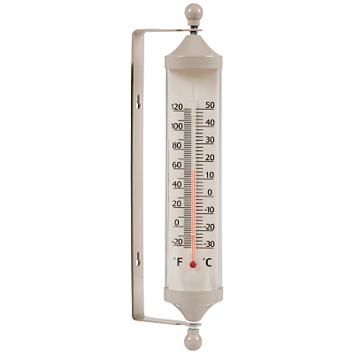 Garden Trading Outdoor Large Tube Thermometer, Clay