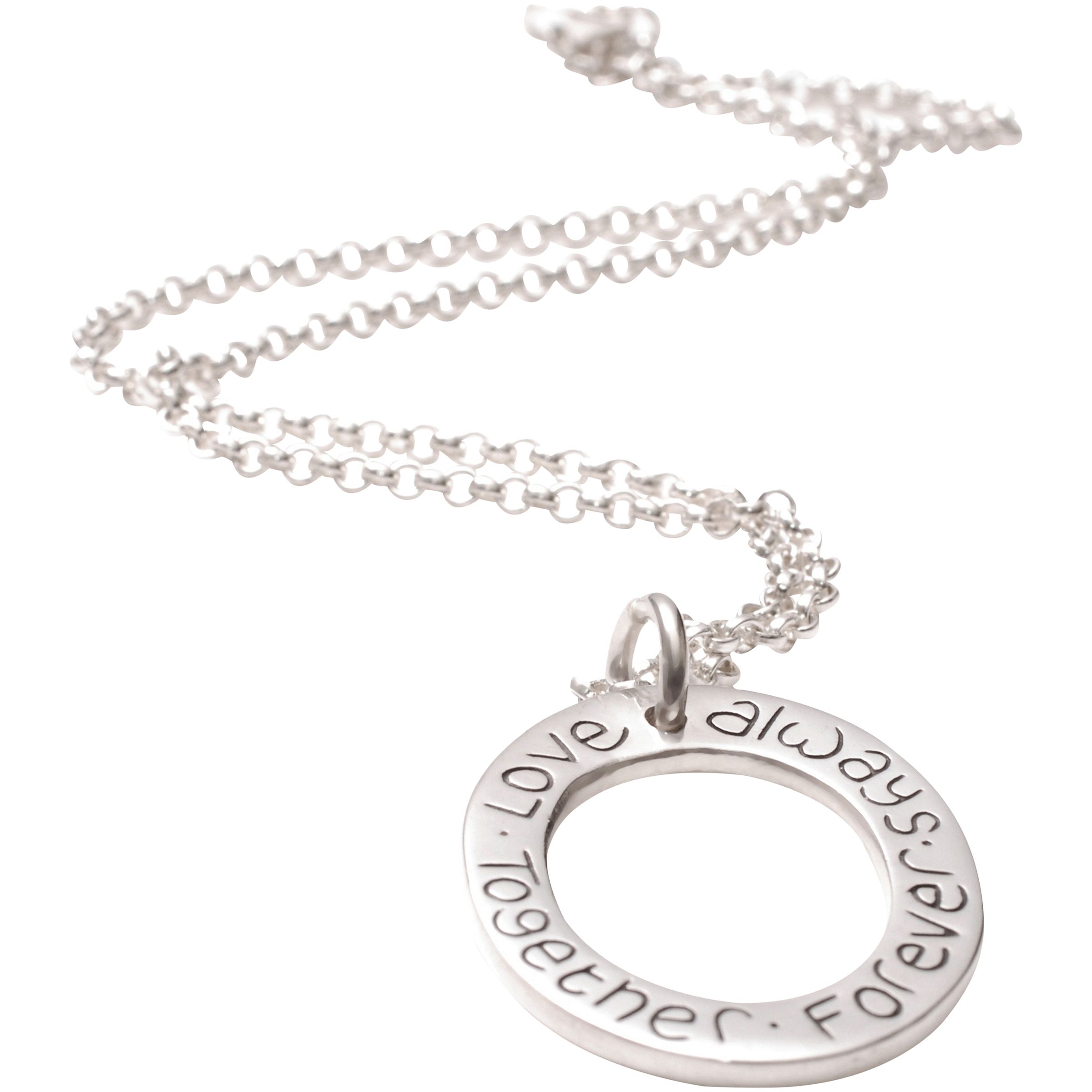 Buy FingerPrint Jewellery Oval Cluster Ring Necklace, Silver Online at ...