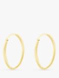 IBB 9ct Gold Plain Hoop Earrings