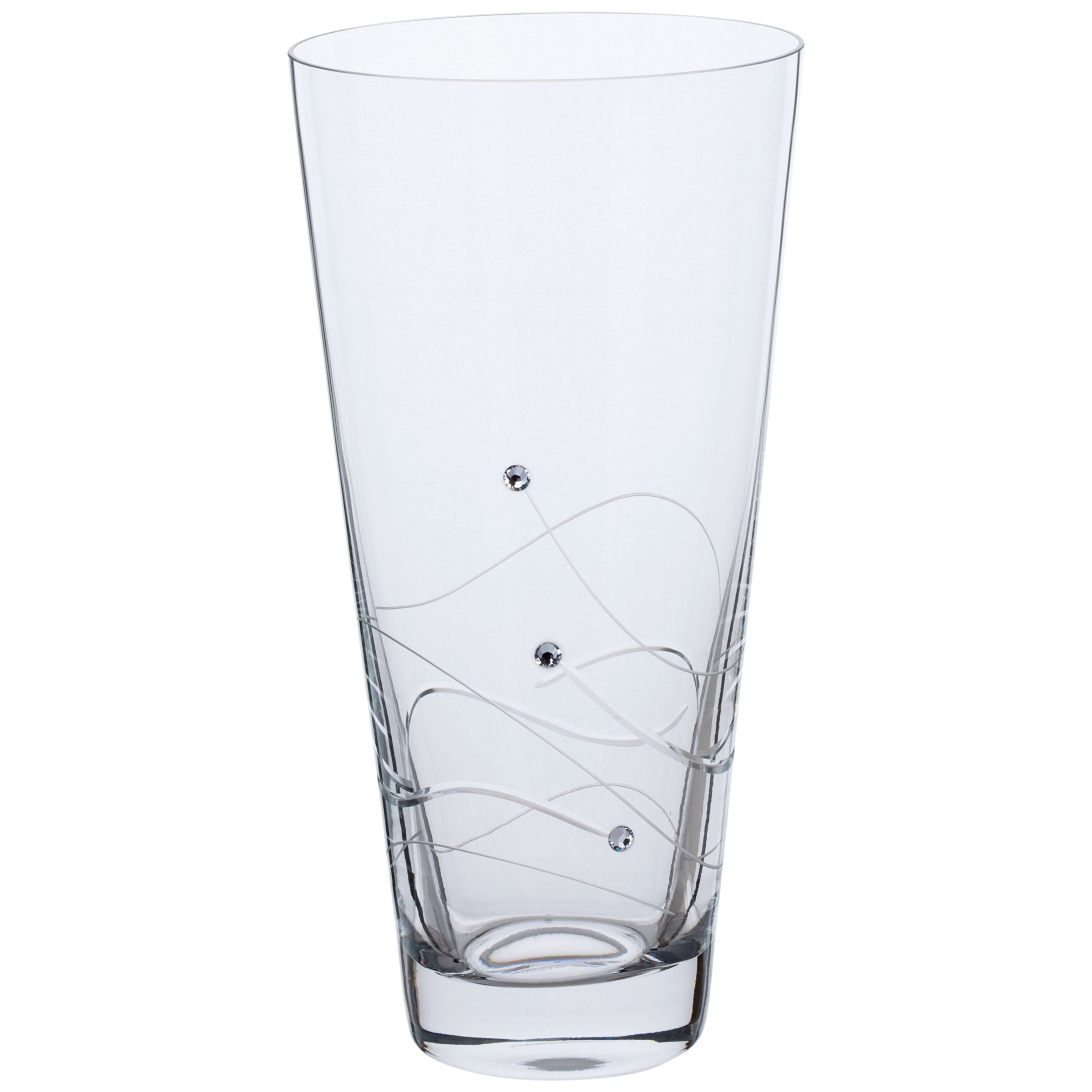 Dartington Crystal Glitz Vase, H25cm 231820134