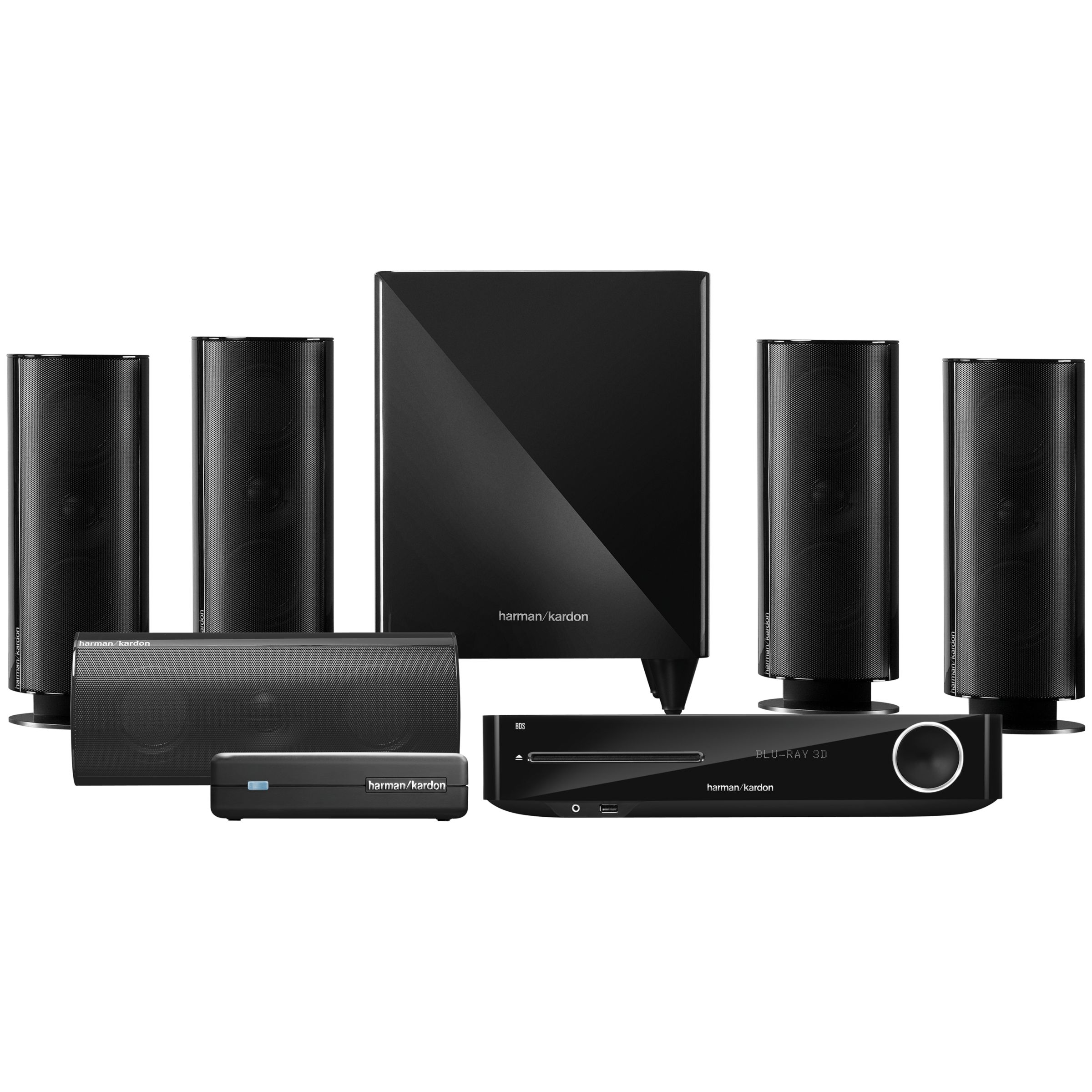 Harman Kardon BDS 877 5.1 3D Blu-ray/DVD Home Cinema System with Apple AirPlay &amp; Wireless Subwoofer