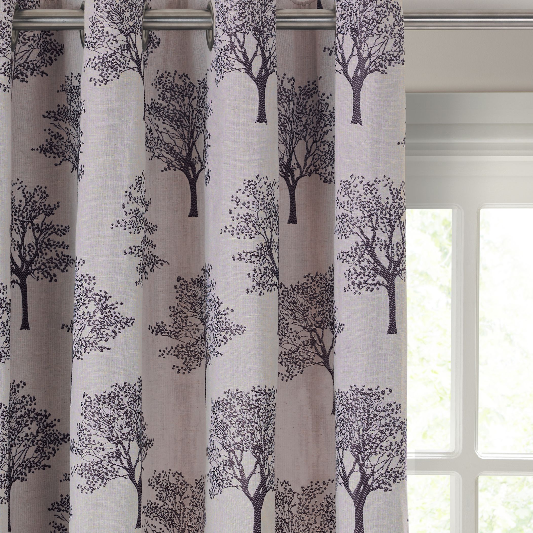 John Lewis & Partners Oakley Trees Eyelet Lined Curtains