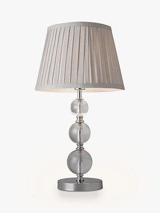 John Lewis Lavinia Glass Ball Table Lamp, Clear