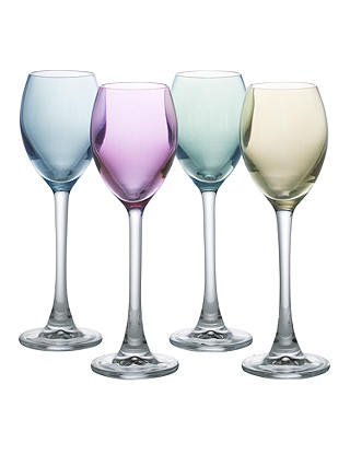 LSA International Polka Pastel Liqueur Glasses, Assorted, 70ml, Set of 4