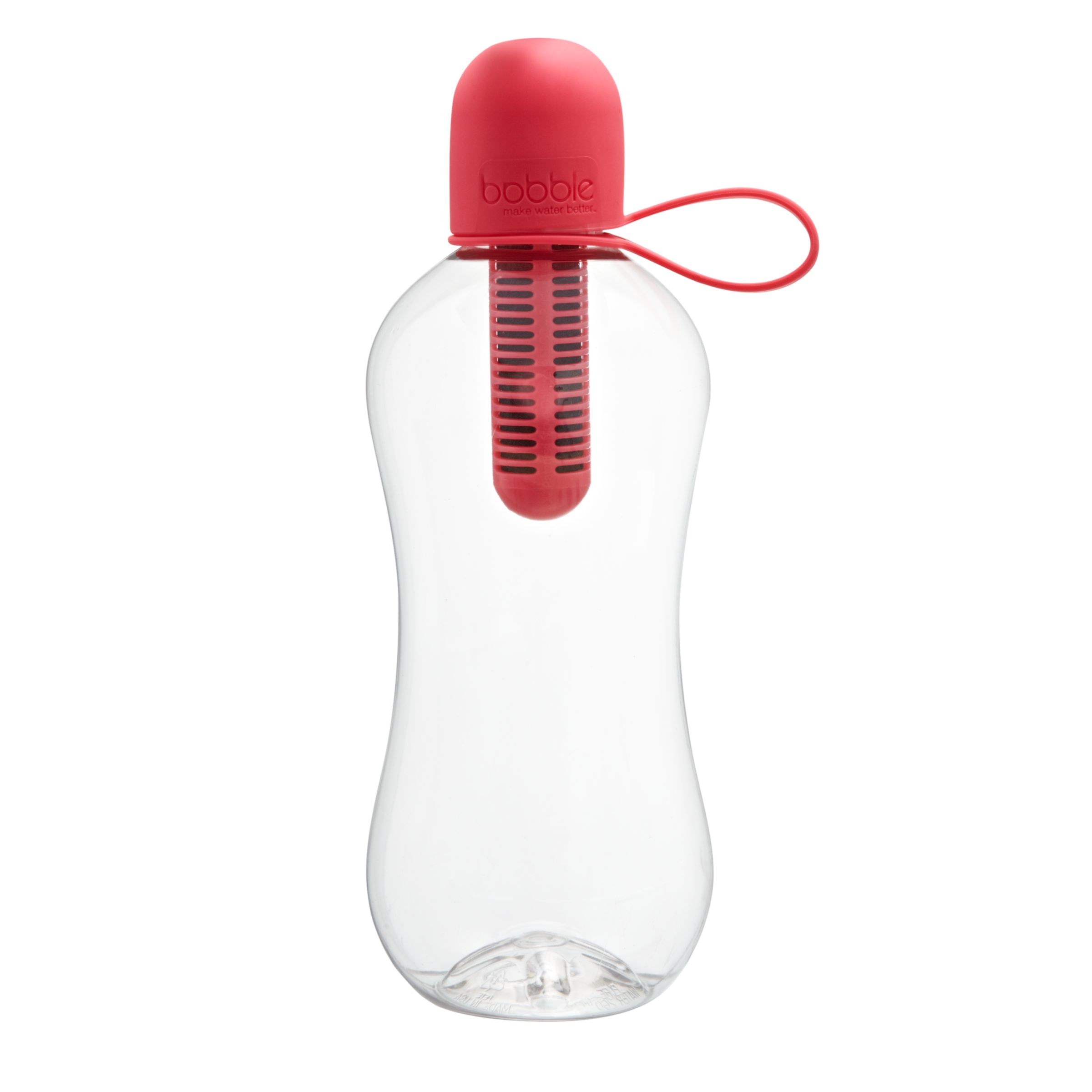 Bobble Water Bottle with Tether Cap, 550ml, Pink