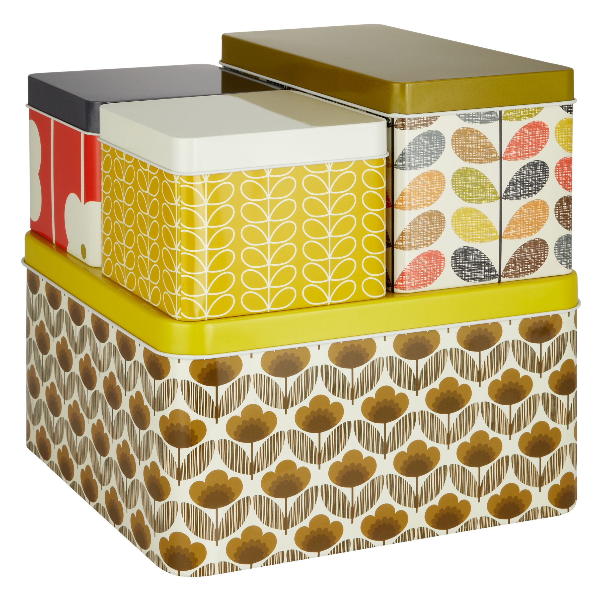 Orla Kiely Multi Stem Cracker and Biscuit Tins,