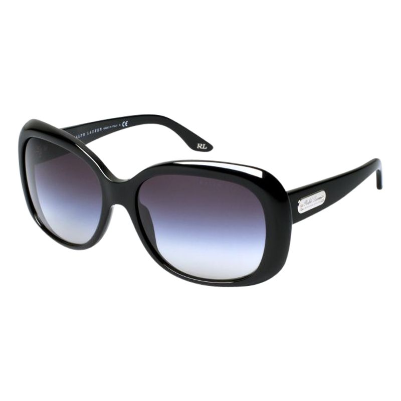 Ralph Lauren RL8087 Oversized Sunglasses, Shiny Black