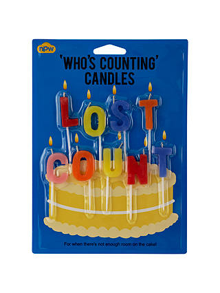 Lost Count Birthday Candles, Set of 9