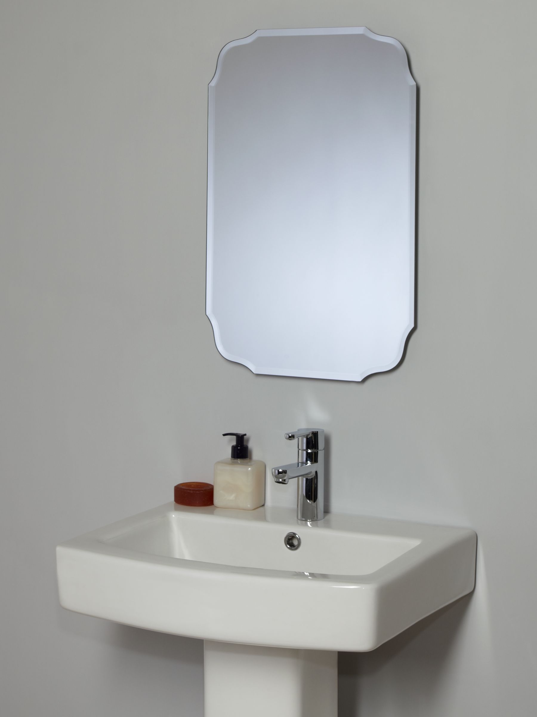Double Mirrors With Two Sconces For Each To plete Long Bathroom