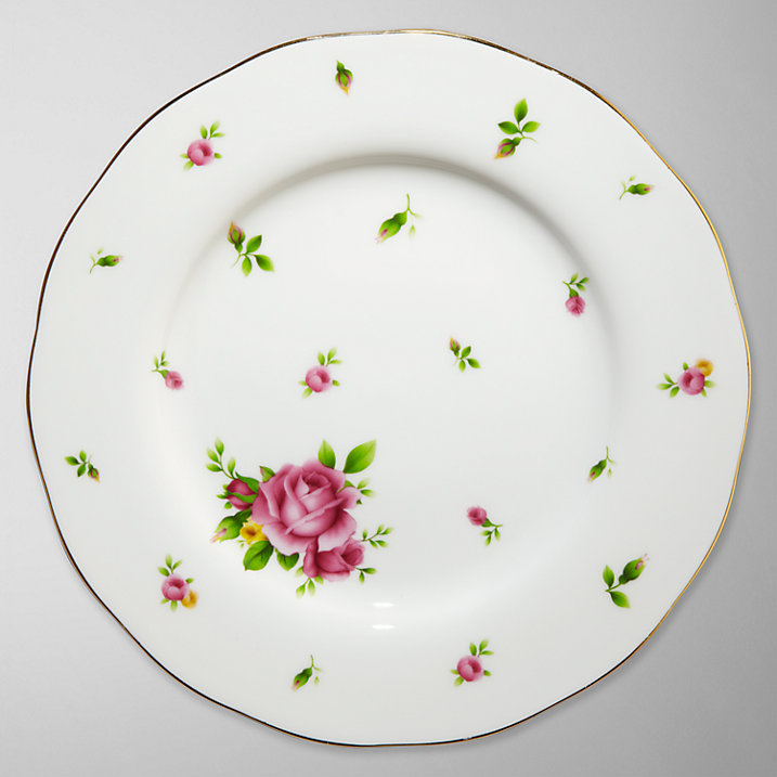 Buy Royal Albert Country Rose Dessert Plate, Dia.21cm, White Online at johnlewis.com