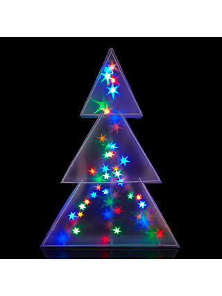 John Lewis Indoor Holographic Christmas Tree Light, H75cm