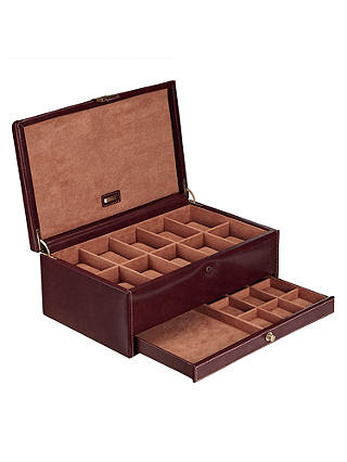 Dulwich Designs Heritage 10-section Watch Box, Brown