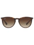 Ray-Ban RB4171 Women's Erica Sunglasses, Havana/Brown Gradient