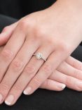 E.W Adams Platinum Oval Cut Diamond Cluster Engagement Ring, Platinum