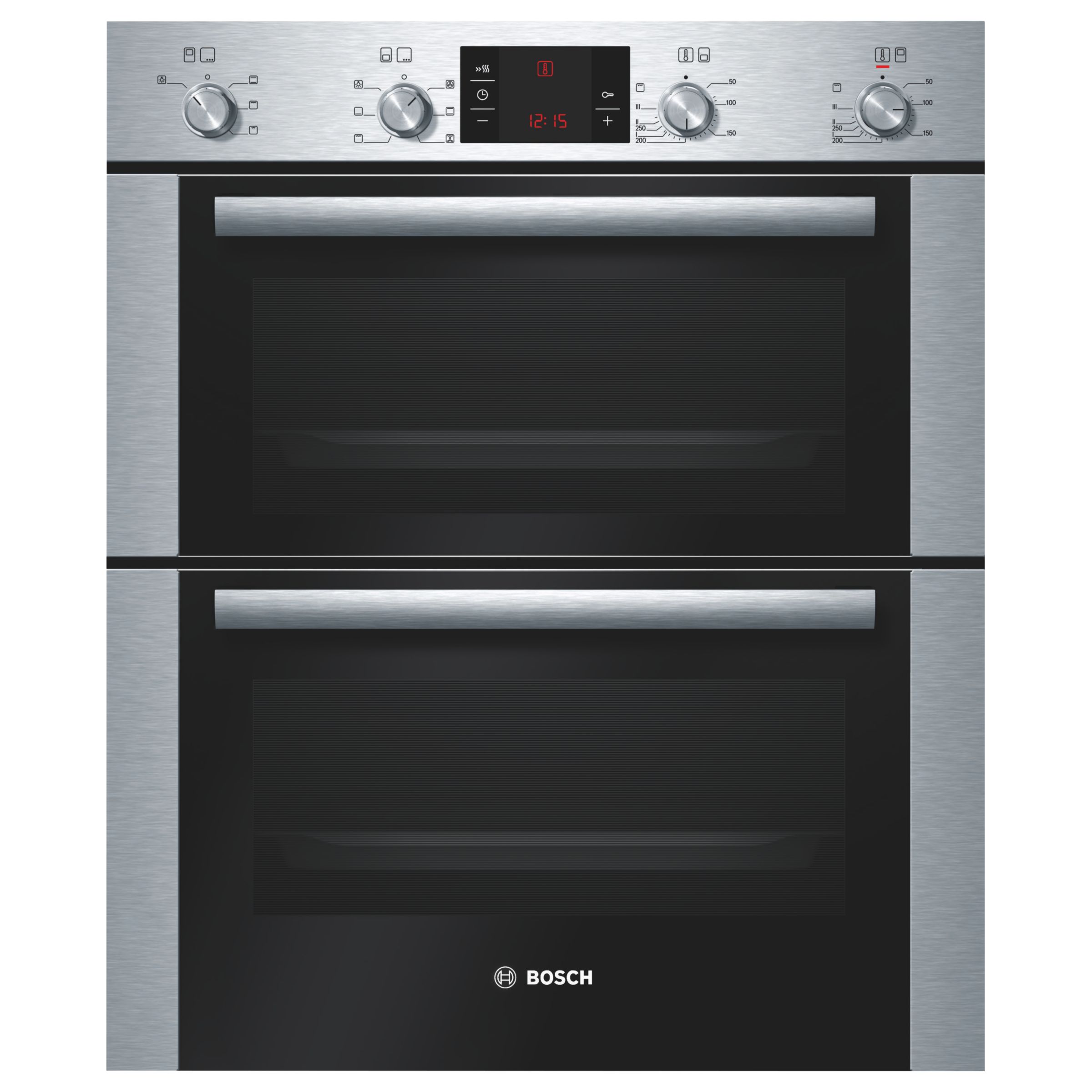 Bosch Classixx HBN43B250B Built-Under Double Electric Oven, Brushed Steel