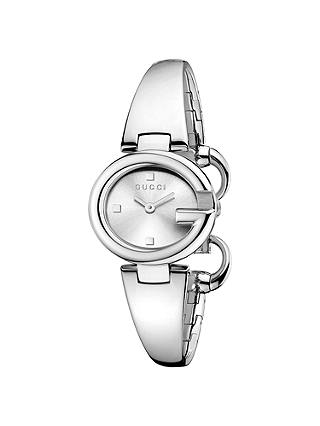 Gucci YA134502 Women's Guccissima Bangle Strap Watch, Silver