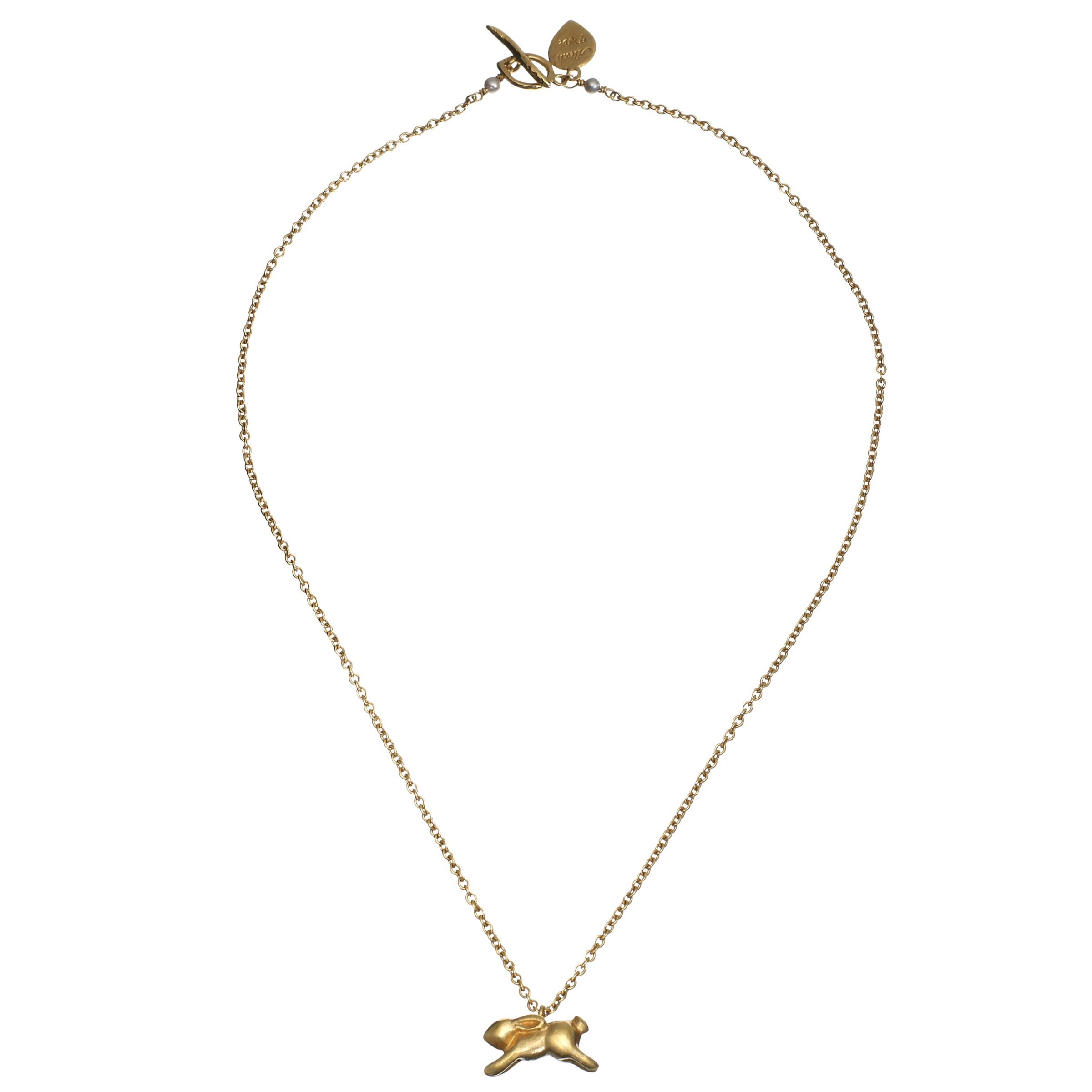 Alexis Dove 18ct Gold Vermeil Small Rabbit Pendant