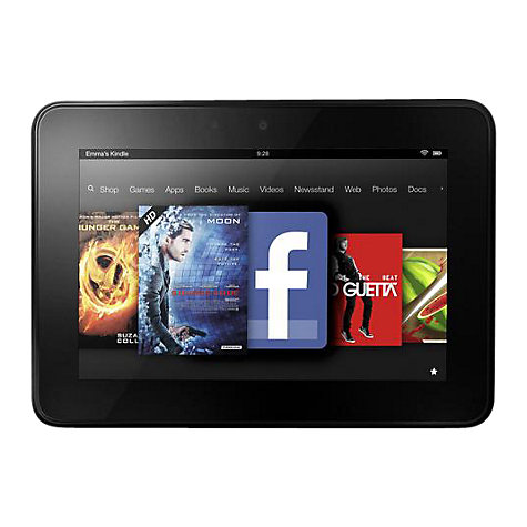 Amazon Kindle Fire HDX Tablet, Qualcomm Snapdragon, Fire OS, 7", 16GB, Black