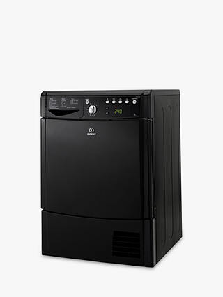 Indesit IDCE8450BKH Condenser Tumble Dryer, 8kg Load, B Energy Rating, Black