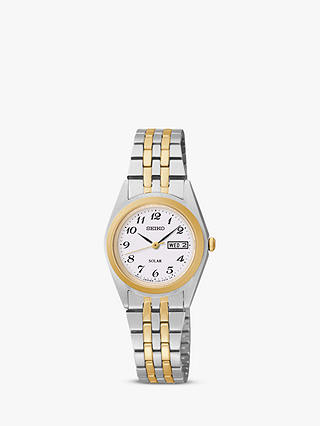 Seiko SUT116P9 Women's Two Tone Bracelet Strap Watch, Gold/Silver