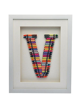 The Letteroom Crayon V Framed 3D Artwork, 34 x 29cm