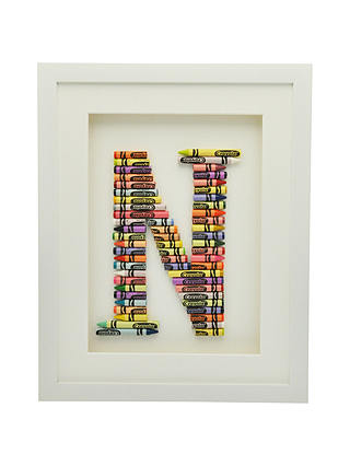 The Letteroom Crayon N Framed 3D Artwork, 34 x 29cm