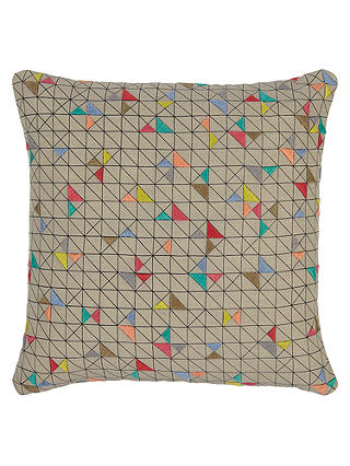 John Lewis & Partners Embroidered Triangles Cushion