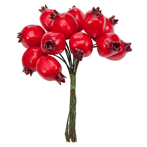... John Lewis Pomegranate Berries Christmas Decoration, Red | John Lewis
