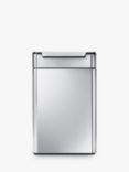 simplehuman Touch Bar Recycler, Brushed Stainless Steel, 48L