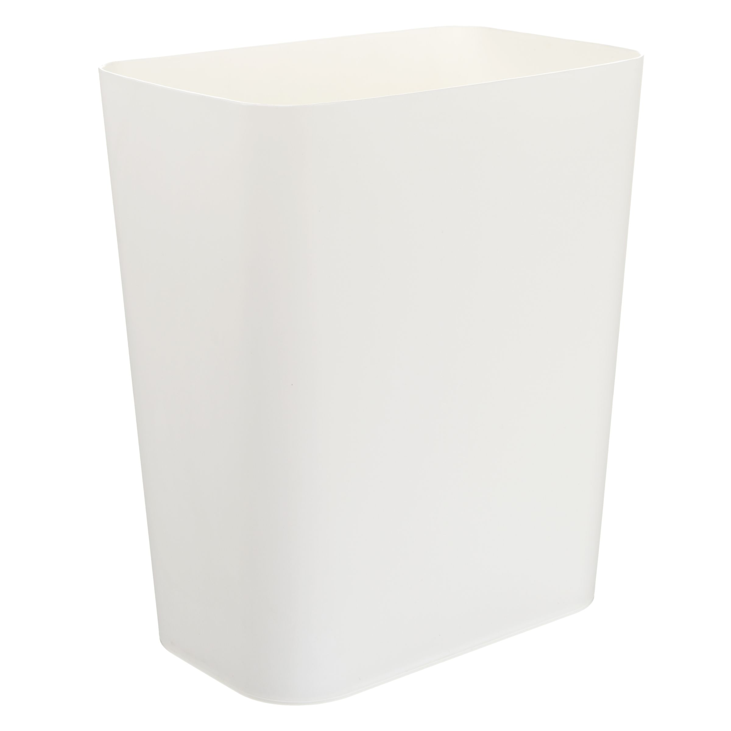 John Lewis Plastic Wastepaper Bin, White, 9L