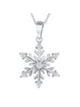 Jools by Jenny Brown Sterling Silver Cubic Zirconia Snowflake Pendant